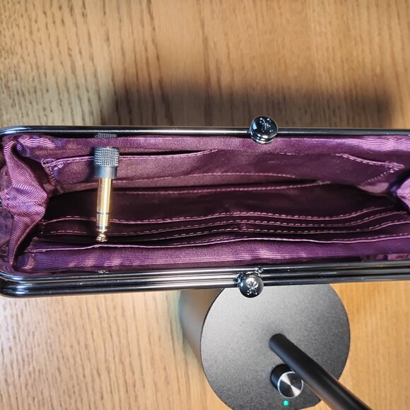 HOBO Lauren Metallic Leather Clutch Wallet With Tags AS IS - Picture 4 of 7